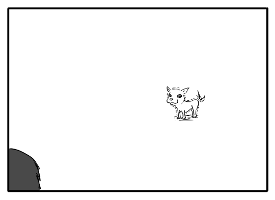 【4コマ漫画】犬の視点