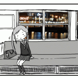 【4コマ漫画】電車で帰る