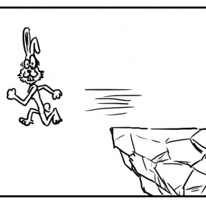 【4コマ漫画】めちゃめちゃ粘った外国のウサギ