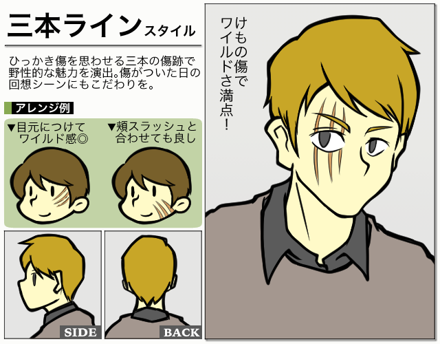 漫画にありがちな 顔の傷跡パターン 厳選10 オモコロ